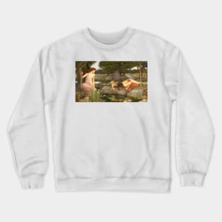 Echo and Narcissus by John William Waterhouse Crewneck Sweatshirt